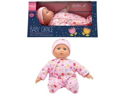 Dolls World Něžná Nelinka 25 cm panenka s měkkým tělíčkem