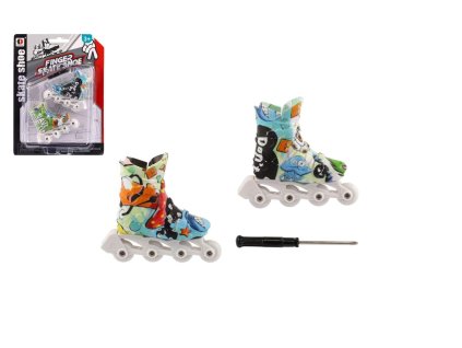 Brusle prstové plast 6cm se šroubovákem mix barev na kartě