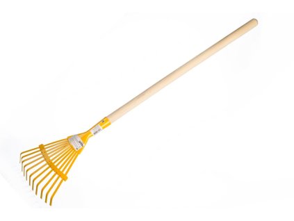 Hrábě planžetové žluté s násadou kov/dřevo 80cm nářadí
