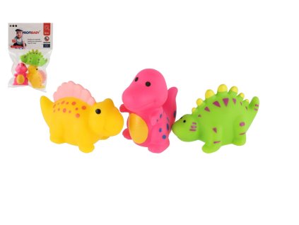 Dinosaurus 3ks do vody stříkací plast 7-9cm v sáčku 13,5x20cm 0m+