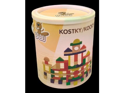 BABU - Kostky 100 ks v kbelíku