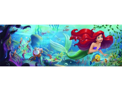 Clementoni - Puzzle Panorama 1000 Disney Malá mořská víla