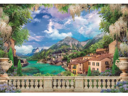 Clementoni - Puzzle 3000 Rozkvetlá terasa u jezera