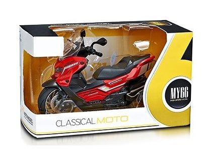 Kovový skútr 1:12 se zvukem a světlem