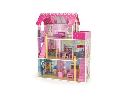BABU - Třípatrový dřevěný domeček pro panenky