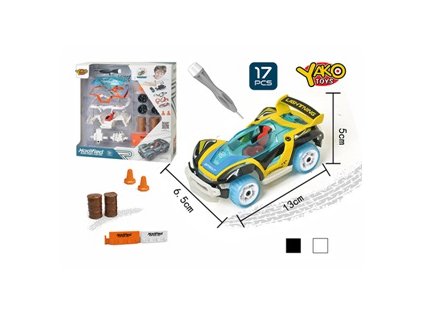 1:32 Stavebnice Auto 17ks - žluté