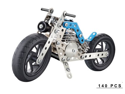 Kovová stavebnice 140 ks - Motorka