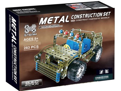 Kovová stavebnice 283 ks - JEEP