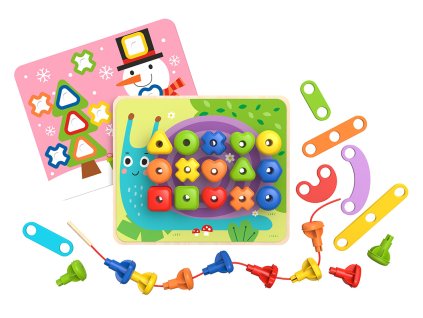 BABU - Logická dřevěná stavebnice DUHA