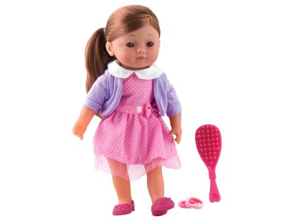 Dolls World Módní panenka Elizabeth brunetka s doplňky 36 cm