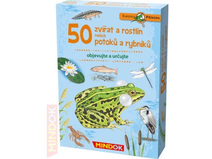 MINDOK HRA kvízová Expedice Příroda: 50 zvířat a rostlin potoků naučná