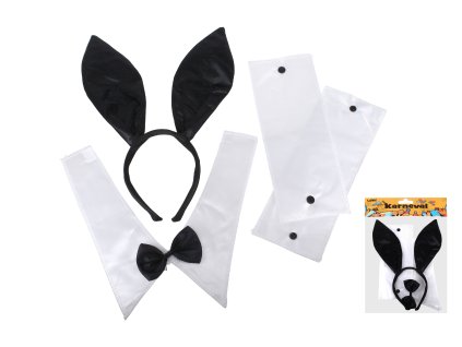 Set karneval - zajíc černobílý