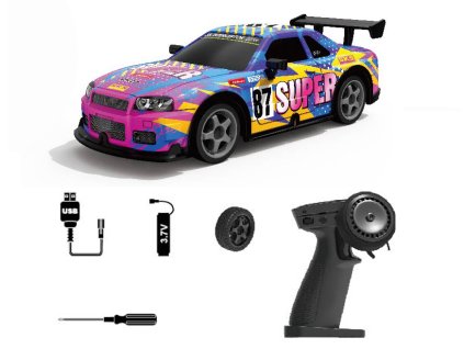 Auto 87 Super driftující svítící RC na dálkové ovládání 20 cm