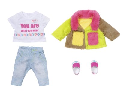 BABY born Súprava s farebným kabátom Deluxe, 43 cm