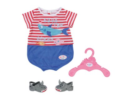 BABY born Pyžamko a papučky, modré, 43 cm