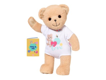 Medvedík BABY born, biele oblečenie