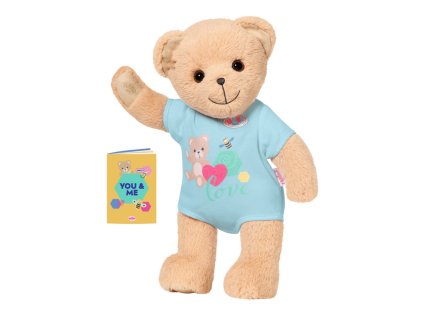 Medvedík BABY born, modré oblečenie