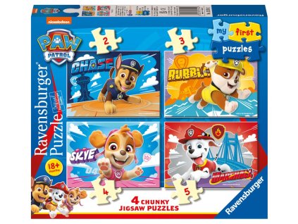 Moje prvé puzzle Labková patrola 2/3/4/5 dielikov