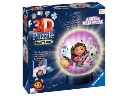 Puzzle-Ball Gabby's Dollhouse 72 dielikov (nočná edícia)