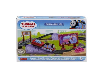 Fisher Price vláčkový set s ťahacou kovovou mašinkou asst