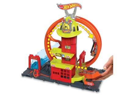 Hot Wheels city super hasičská stanice so slučkou