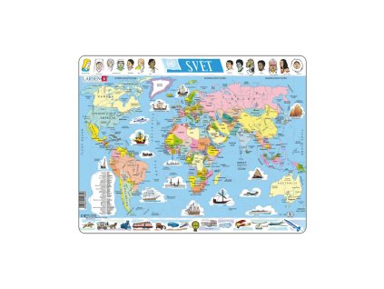 SVET POLITICKÁ MAPA 107 d. EDU Puzzle