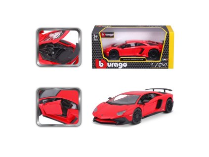 Bburago 1:24 Plus Lamborghini Aventador LP 750-4 SV Red