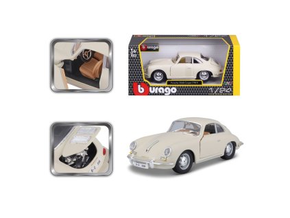 Bburago 1:24 Porsche 356B Coupe (1961) Ivory