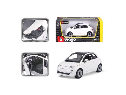 Bburago 1:24 Fiat 500 (2007) White