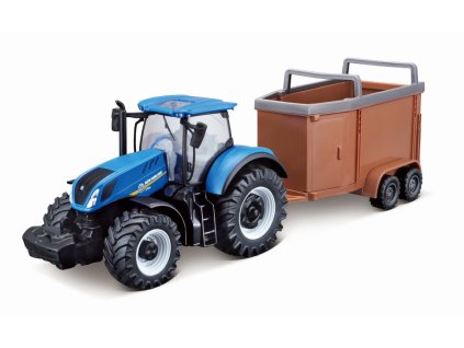 Bburago 1:50 Farm Traktor New Holland s vlečkou pre kone