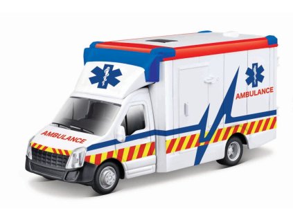 Bburago 1:43 servisné vozidlá Ambulance with Stretcher