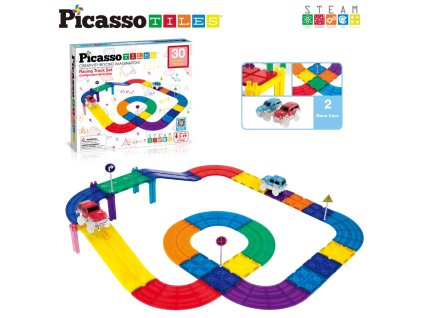 Picasso stavebnica, Závodná dráha s autíčkami, 30 KS