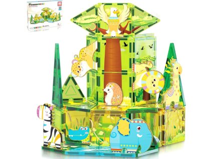 Picasso stavebnica Safari Set s 8 zvieratami