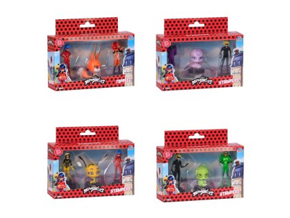 Miraculous: Lienka a Čierny kocúr- pečiatky 3 ks figúrka Ast.