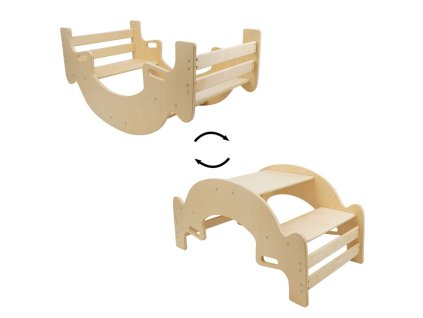 Piknikový stôl a hojdačka 2v1 - prírodný