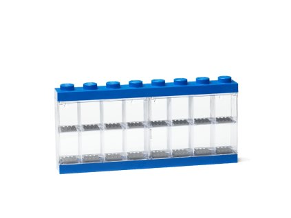 LEGO zberateľská skrinka na 16 minifigúrok - modrá
