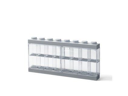 LEGO zberateľská skrinka na 16 minifigúrok - šedá