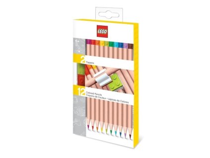LEGO Pastelky, mix farieb - 12 ks s LEGO klipom