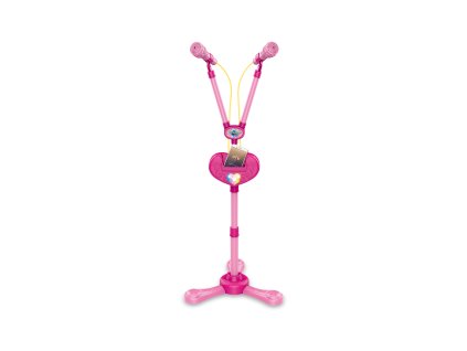 PLEJO Stojan s 2 mikrofónmi - ružová