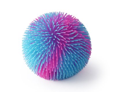 SPORTO Strapatá dúhová lopta so svetlom - ružovo modrý