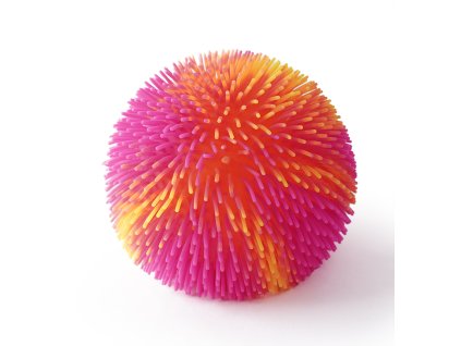 SPORTO Strapatá dúhová lopta so svetlom - oranžovo ružová