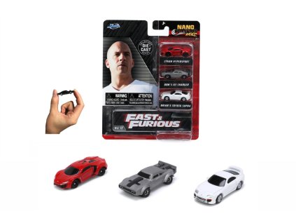 Rýchlo a zbesilo set 3 aut Nano Cars 1,65" Wave 4