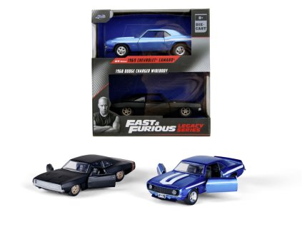 Rýchlo a zbesilo Twin Pack Chevrolet Camaro 1969 a Dodge Charge Wide Body 1968, 1:32 Wave 2/1