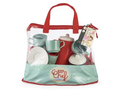 Čajový servis a sada riadov v taške