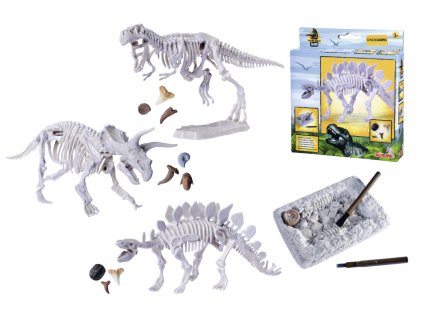 Súprava na vykopávanie dinosaura, 3 druhy