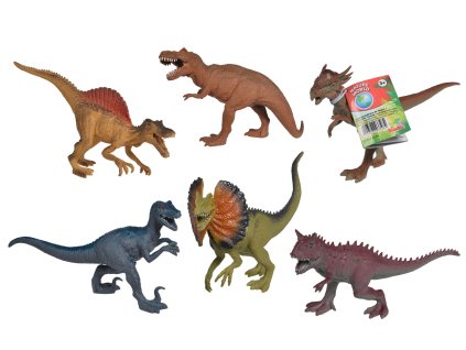 Gumový dinosaurus 17-22cm, 6 druhov