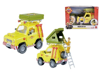 Požiarnik Sam auto Mountain 4x4 s figúrkou 16 cm
