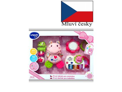 Vtech První dárek pro miminko CZ - růžový