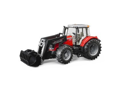 Bruder Traktor MASSEY FERGUSON 7624 s čelním nakladačem