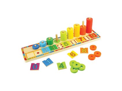 Bigjigs Toys Deska nasazování s čísly